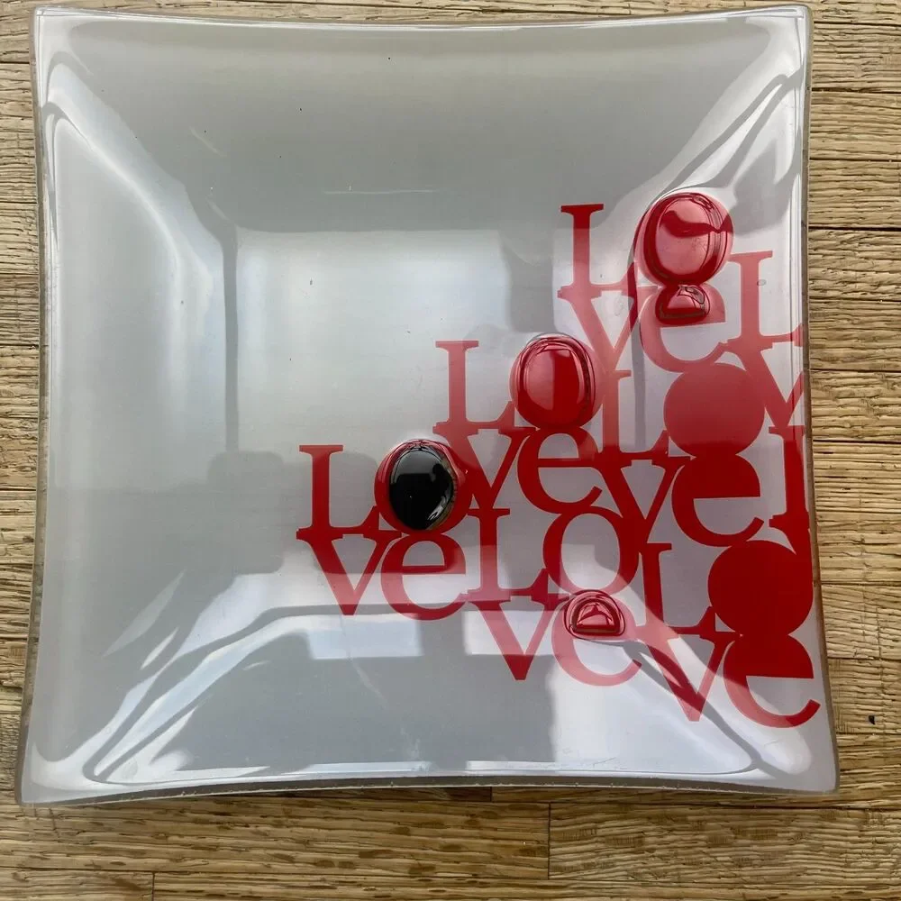 Set of 12 Z-Gallerie Glass Square Plates 2 sizes 12